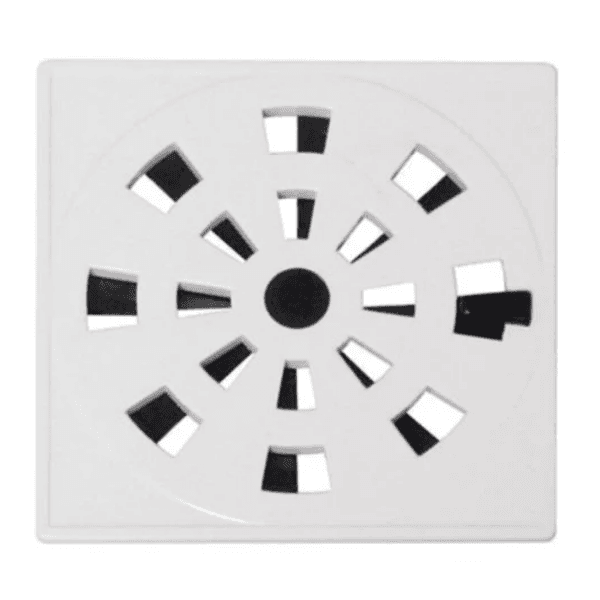 Grelha Rotativa Quadrada Branca 10,2×10,2cm – Astra