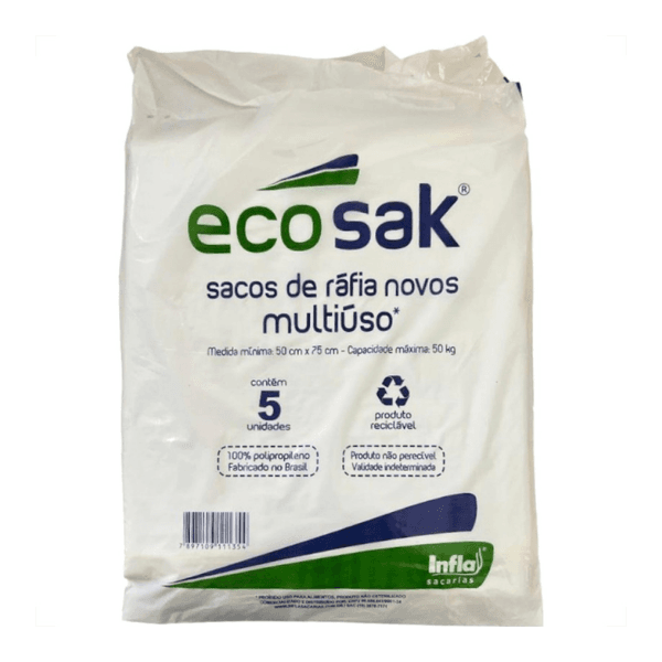 Saco De Entulho 50x70cm Com 5 Unidades Capacidade 50kg – Ecosak