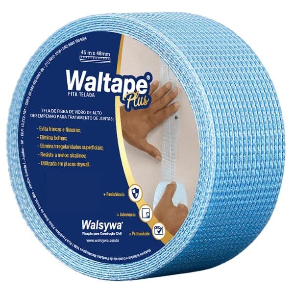 Fita Telada Azul Waltape Plus 45 Metros