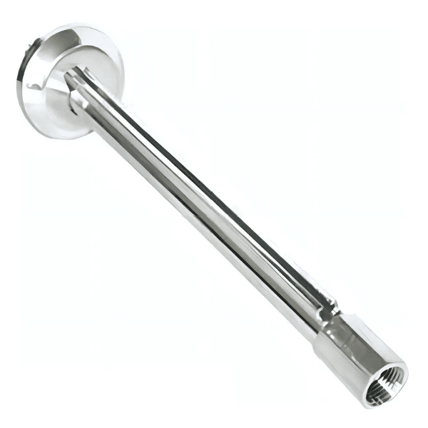 Braço Chuveiro 40cm Alumínio Com Canopla