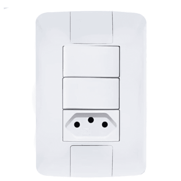 Interruptor 2 TEC simples +Tomada 20A 4X2 Jangada Romazi