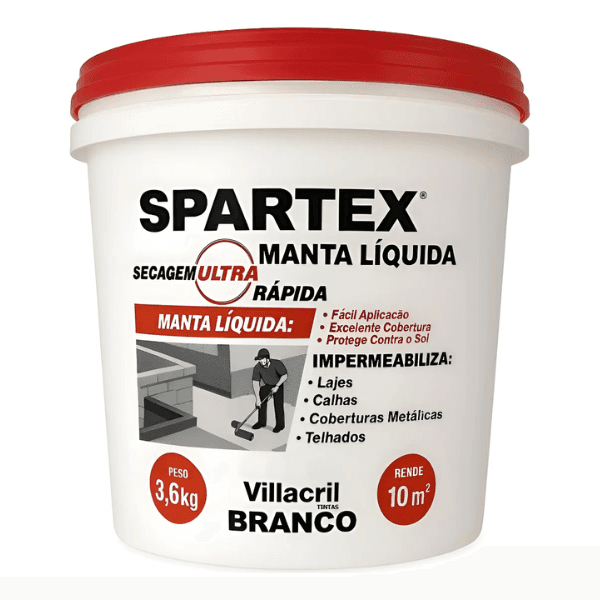 Manta Líquida Branco Fosco Impermeabilizante 3,6kg – Spartex