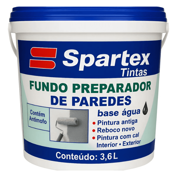 Fundo Preparador De Parede Base Água Antimofo 3,6l – Spartex