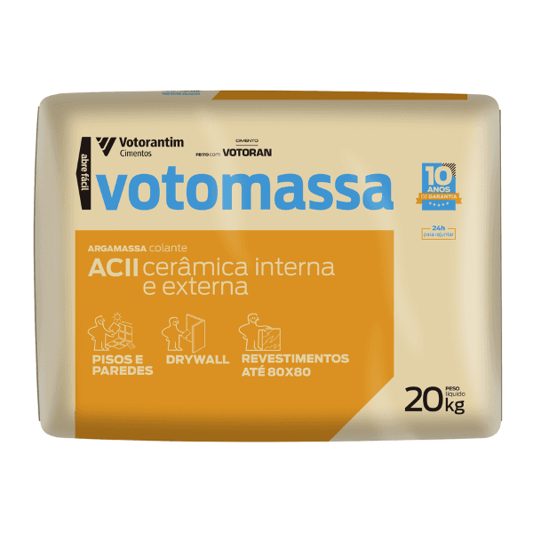 Argamassa Colante Flexível Interno e Externo AC2 Cinza 20kg – Votorantim