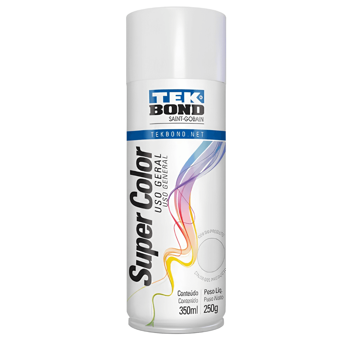 Tinta Spray Uso Geral Branco Brilhante 350ml – Tekbond