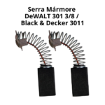 Par Escova de Carvão Serra Mármore DeWALT 301 3/8 / Black & Decker 3011 - Imagem 2