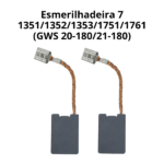 Par Escova de Carvão Esmerilhadeira 7 1351/1352/1353/1751/1761 (GWS 20-180/21-180) - Imagem 2