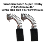 Par Escova de Carvão Furadeira Bosch Super Hobby 3114/3240/42/46/ Serra Tico Tico 513/14/19/45/46 - Imagem 2