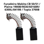 Par Escova de Carvão Furadeira Makita CB 50/51 / Plaina 1900B/9030/6016BR/6300L/8419B / Tupia 3700B - Imagem 2