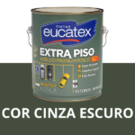 Tinta Para Piso Acrílico Premium Cinza Escuro Fosco Eucatex 3,6L - Imagem 3