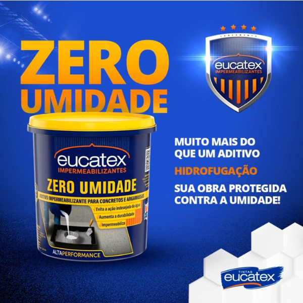 15245662428-zero-umidade-3.png Aditivo Zero Umidade Impermeabiliza Concretos E Argamassa 3,6L Eucatex - Imagem 2