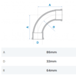 Curva 90° Soldável 32mm Fortlev - Imagem 2