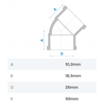 Curva 45º Soldável 25mm Fortlev - Imagem 2