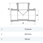 Tê Soldavel 32mm Fortlev - Imagem 2