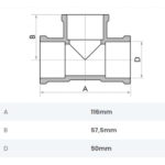 Tê Soldavel 50mm Fortlev - Imagem 2