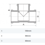 Tê Soldavel 60mm Fortlev - Imagem 2