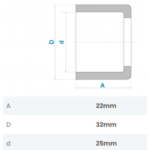 Bucha de Redução Soldável Curta 32X25mm Fortlev - Imagem 2