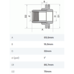 Adaptador Soldável com Anel para Caixa d’Água 32X1