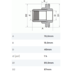 Adaptador Soldável com Anel para Caixa d’Água 40X1.1/4