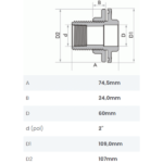 Adaptador Soldável com Anel para Caixa d’Água 60X2