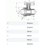 Registro de Esfera Soldável com União 32mm 1” Fortlev - Imagem 6