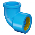 Joelho 90º Azul Soldável com Bucha de Latão 20mm x 1/2
