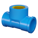 Tê Azul Soldável com Bucha de Latão 25mm x 1/2