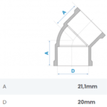 Joelho 45º Soldável 20mm Fortlev - Imagem 2