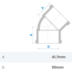 Joelho 45º Soldável 50mm Fortlev - Imagem 2