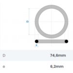 Anel de Vedação De Borracha Para Esgoto DN75 Fortlev - Imagem 2