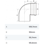 Joelho 90° Esgoto SN DN 100mm Fortlev - Imagem 2