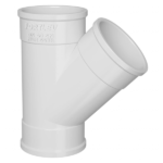 Junção Simples PVC Para Esgoto DN 40mm Branco Fortlev