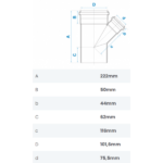Junção De Redução Para Esgoto DN 100X75mm Branco Fortlev - Imagem 2