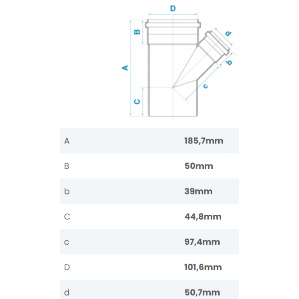 15263701724-juncao-de-reducao-para-esgoto-dn-100x50mm-branco-fortlev-jundiai.png Junção De Redução Para Esgoto DN 100X50mm Branco Fortlev - Imagem 2