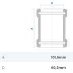 Luva De Correr Com Anel Para Tubo De Esgoto DN 40mm Fortlev - Imagem 3