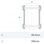 Luva De Correr Com Anel Para Tubo De Esgoto DN 75mm Fortlev - Imagem 3