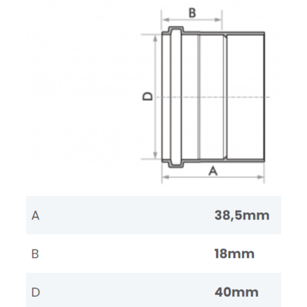 15263822061-luva-simples-esgoto-dn-40mm-sn-fortlev-sao-paulo-itu.png Luva Simples Esgoto DN 40mm SN Fortlev - Imagem 2