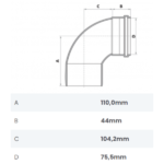 Curva 90° Curta Esgoto DN 75mm SN Fortlev - Imagem 2