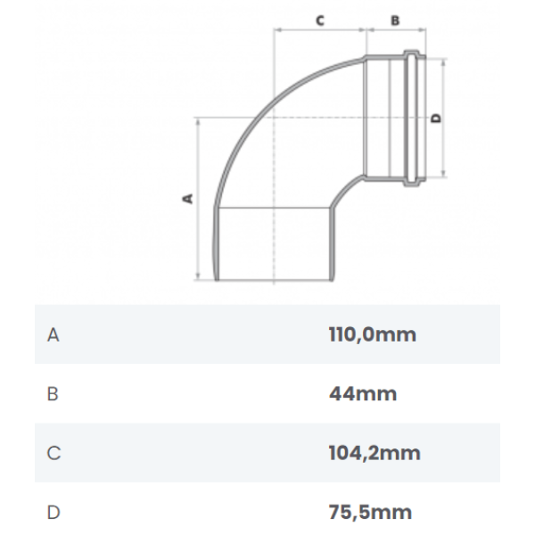 15263900543-curva-90-curta-esgoto-dn-75mm-sn-fortlev-jundiai-franco-da-rocha.png Curva 90° Curta Esgoto DN 75mm SN Fortlev - Imagem 2