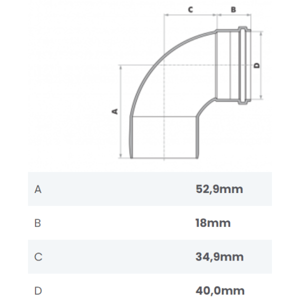 15263902113-curva-90-curta-esgoto-dn-40mm-sn-fortlev-jundiai.png Curva 90° Curta Esgoto DN 40mm SN Fortlev - Imagem 2