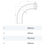 Curva 90° Longa Esgoto DN 50mm SN Fortlev - Imagem 2