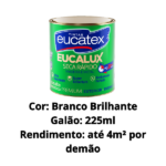 Esmalte Base Solvente Eucalux Seca Rápido Premium Branco Brilhante 225ml Eucatex - Imagem 2