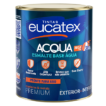 Esmalte Acqua Premium Base Água Branco Acetinado 900ml Eucatex