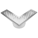 Ralo De Canto Saída 100mm Grelha Cromada Prata Astra