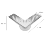 Ralo De Canto Saída 100mm Grelha Cromada Prata Astra - Imagem 3