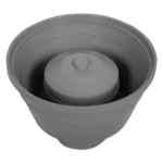 Ralo Sifonado Redondo Cinza com Grelha Astra - Imagem 2