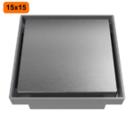 Ralo Oculto Quadrado 15x15 Cinza - Astra - Imagem 2