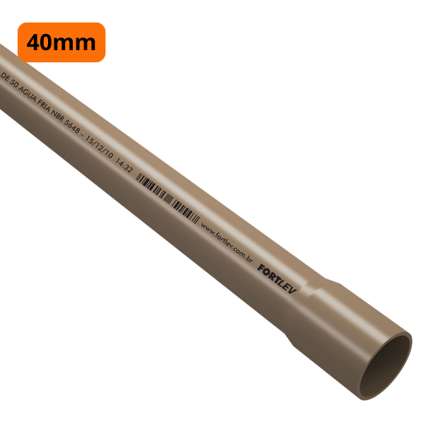 15303013638-tubo-soldavel-cano-pvc-40mm-6m-fortlev-campinas.png Tubo Soldável Cano PVC 40mm Fortlev (Preço Por Metro) - Imagem 2