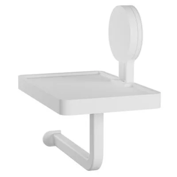 Papeleira Com Suporte Com Adesivo Branco - Astra