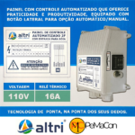 Altri Painel Para Bomba de Poço Com Entrada Para Boia 2 fios 1.00cv Mono 110v 16A - Imagem 2